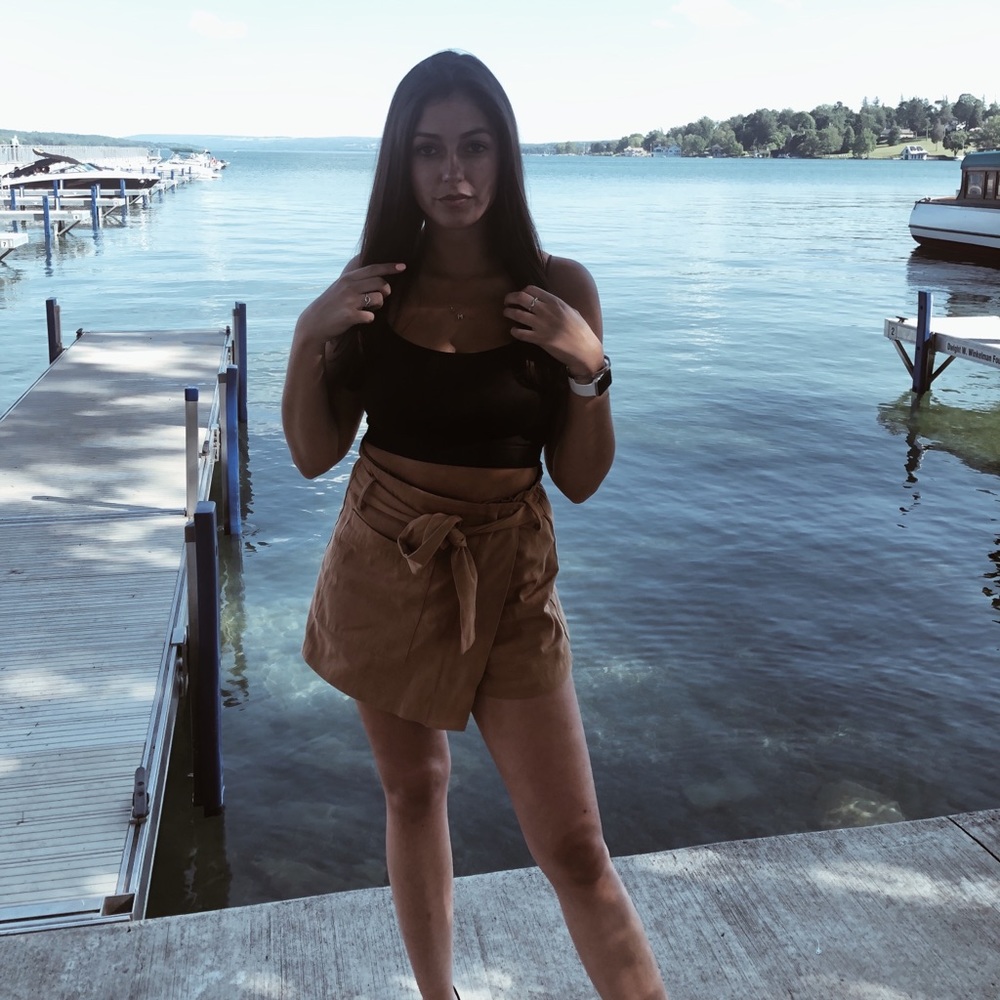 Light brown skort w/ tie front!